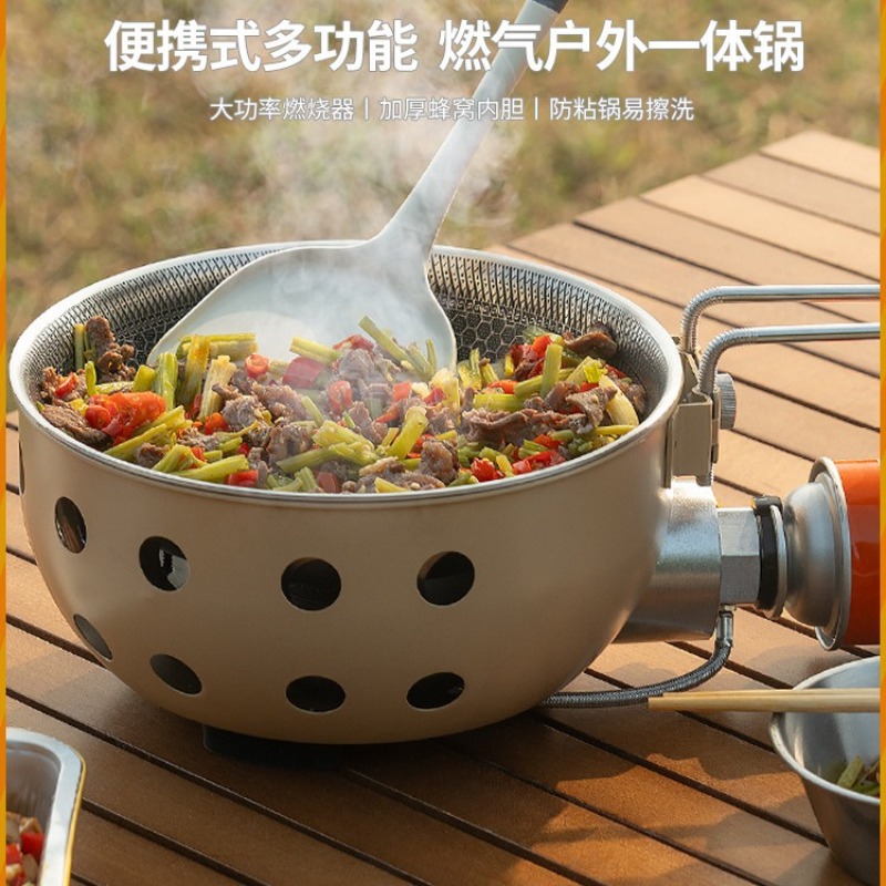 Camping Cooking One Pot - Estufa de Casete Portátil para Exteriores,
