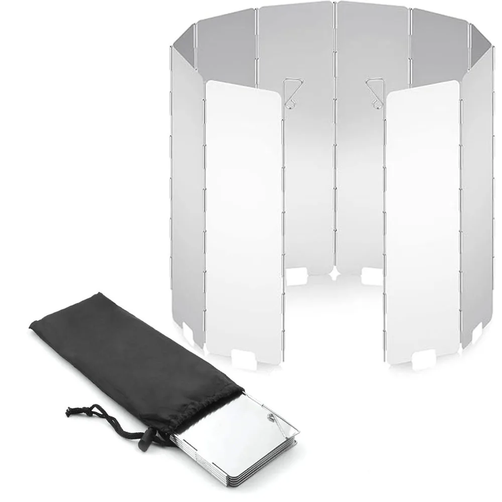 Camping Cooking Windshield - Paravientos Ligero Plegable para Estufa de