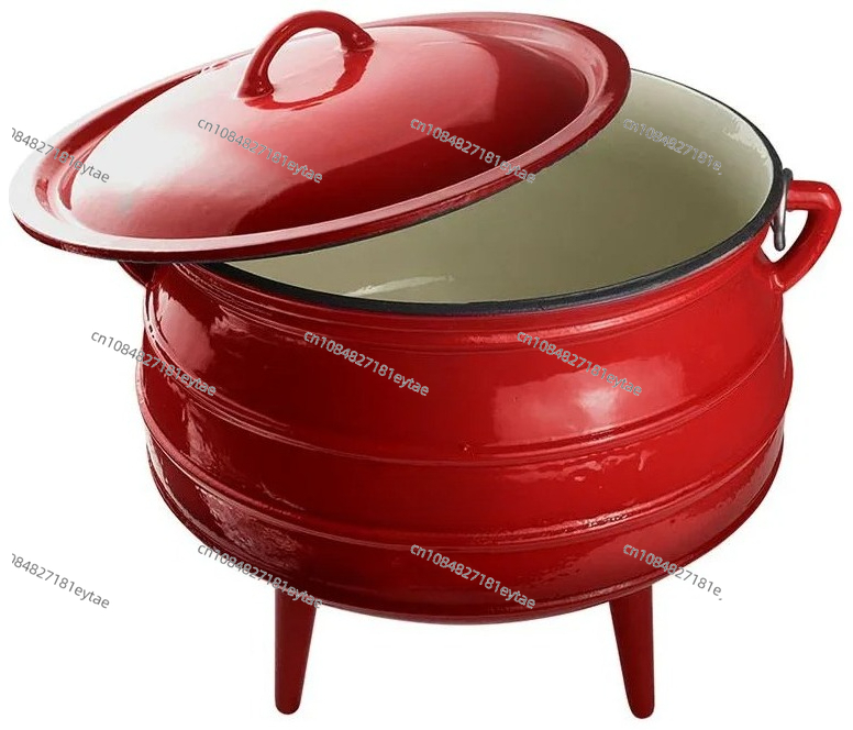 Camping Cooking Cast Iron - Olla Potjie de hierro fundido esmaltado,