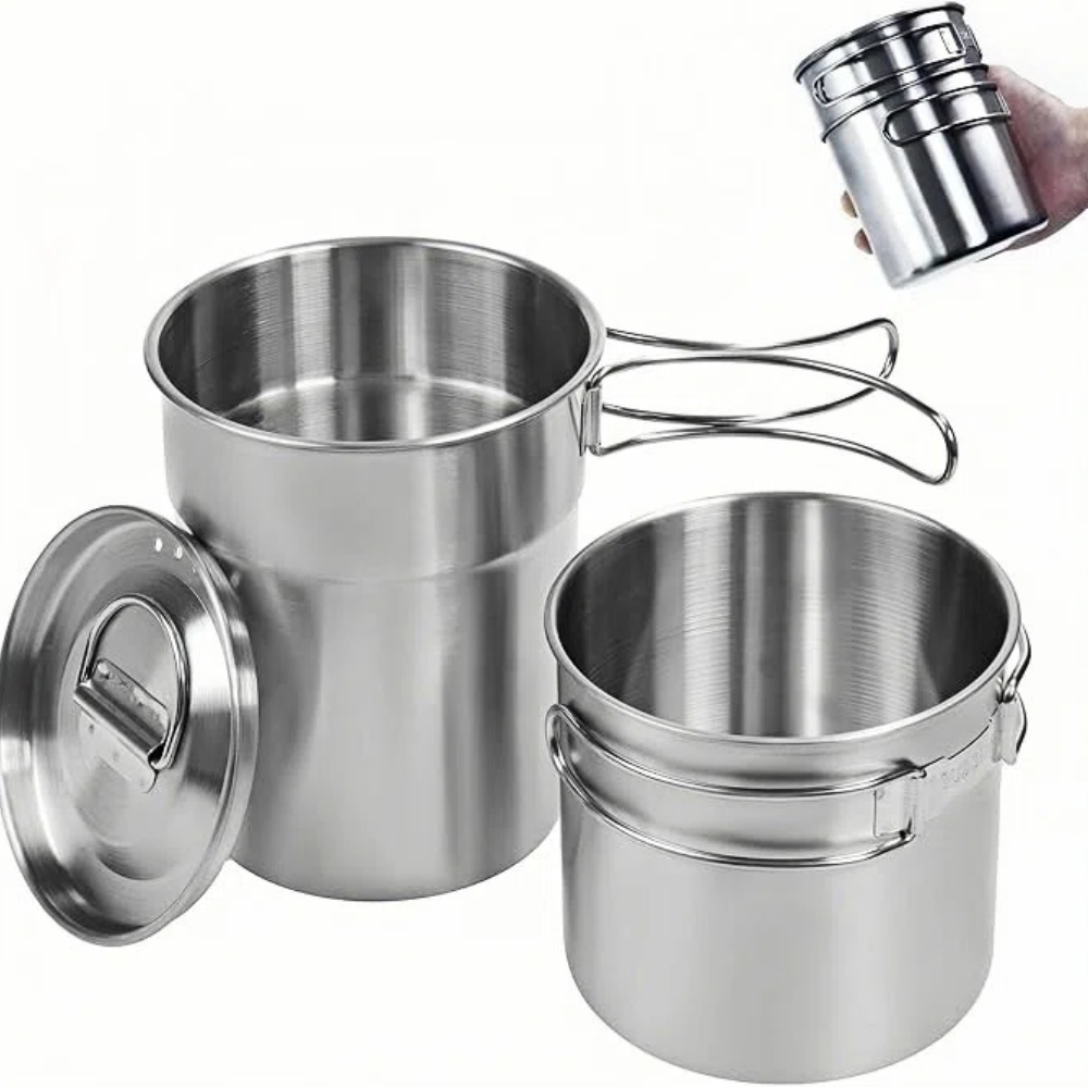 Camping Cooking Cup - Tazas plegables para acampar, ollas para