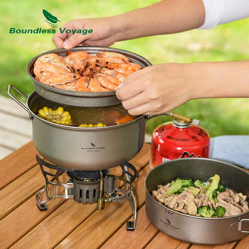 Camping Cooking Pots And Pans - Olla de vapor de titanio Boundless
