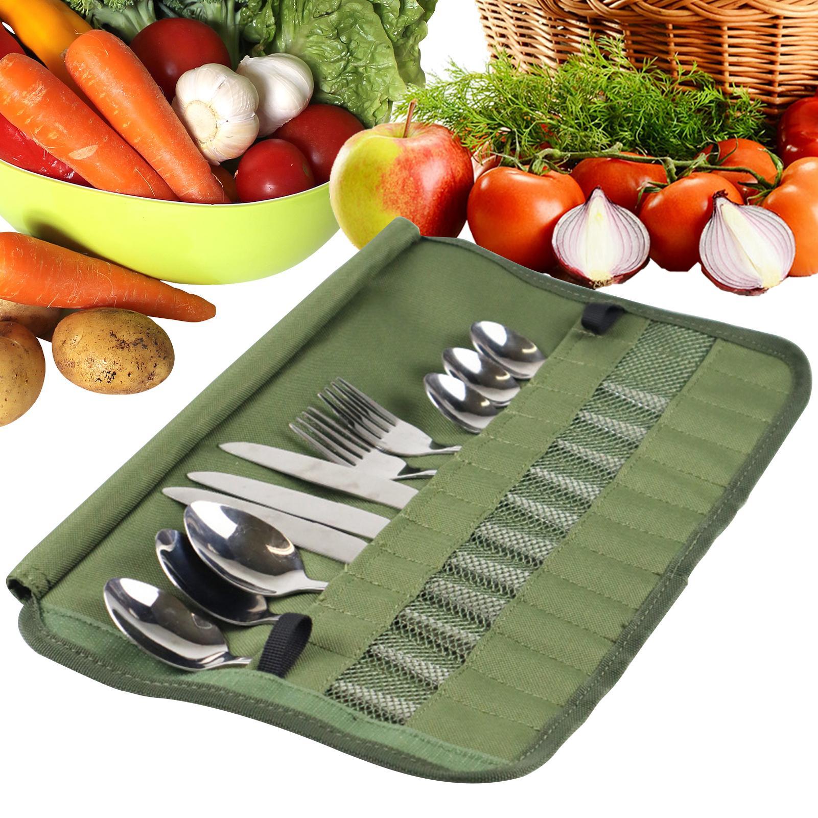 Camping Cooking Box Set - Bolsa enrollable para utensilios de cocina
