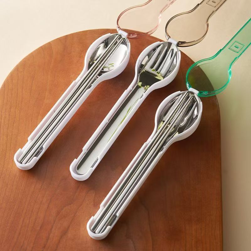 Camping Cooking Utensils - Juego de cubiertos portátil con caja