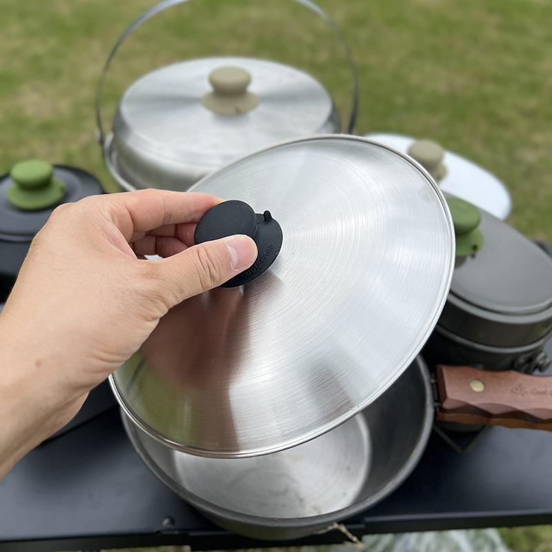 Camping Cooking Cup - Tapa de silicona para olla, mango