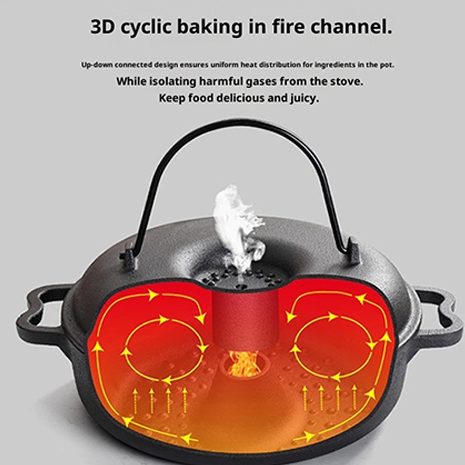 Camping Cooking Cast Iron - Olla de caldero para cocinar, utensilios