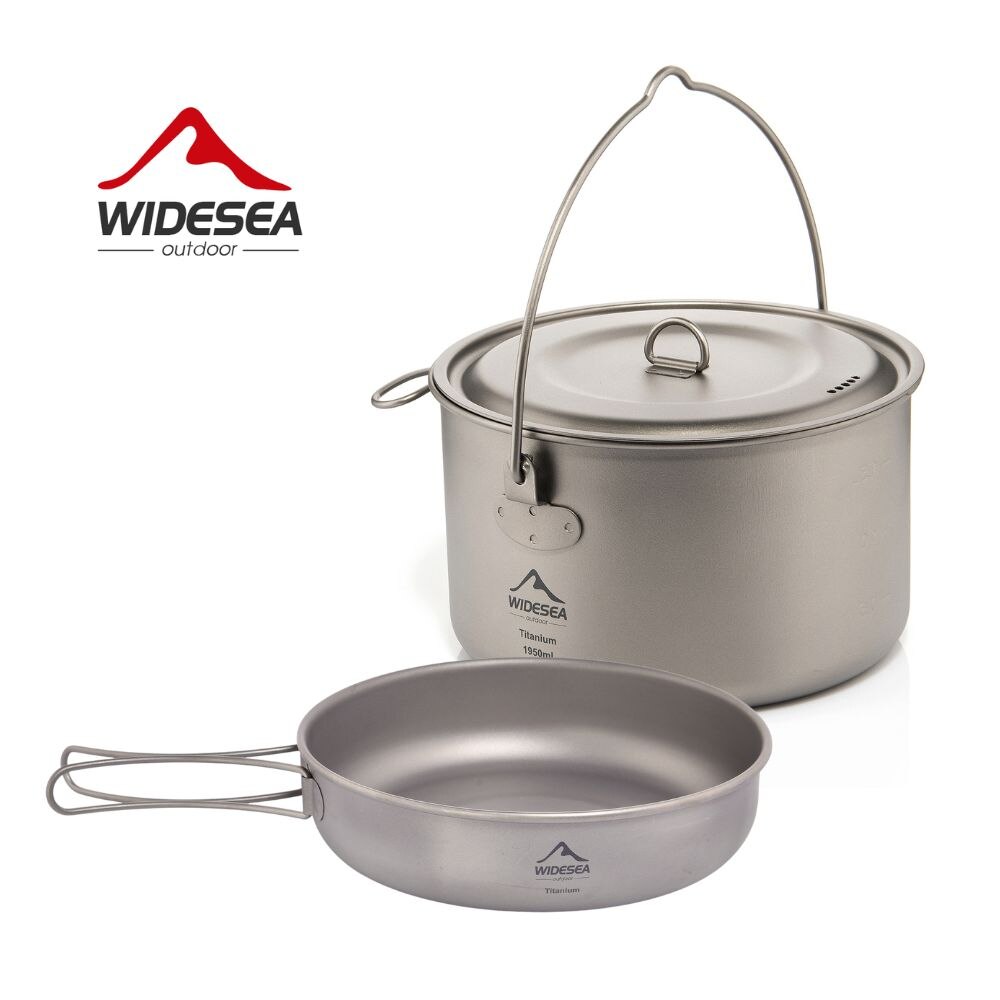 Camping Cooking Pots And Pans - Widesea-vajilla para acampar, juego de utensilios