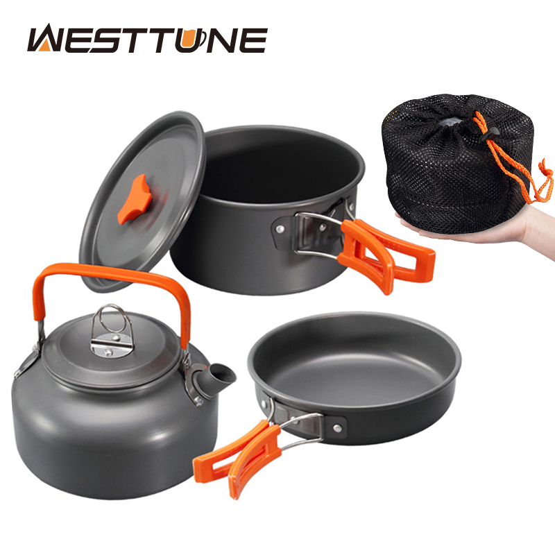 Camping Cooking Pots And Pans - WESTTUNE-Kit de utensilios de cocina para