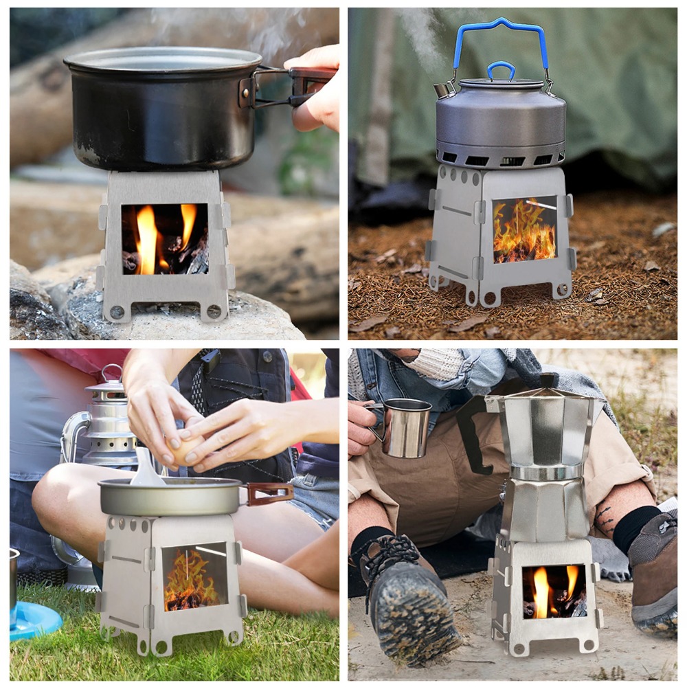 Camping Cooking Windshield - Horno de Camping, estufa de leña,