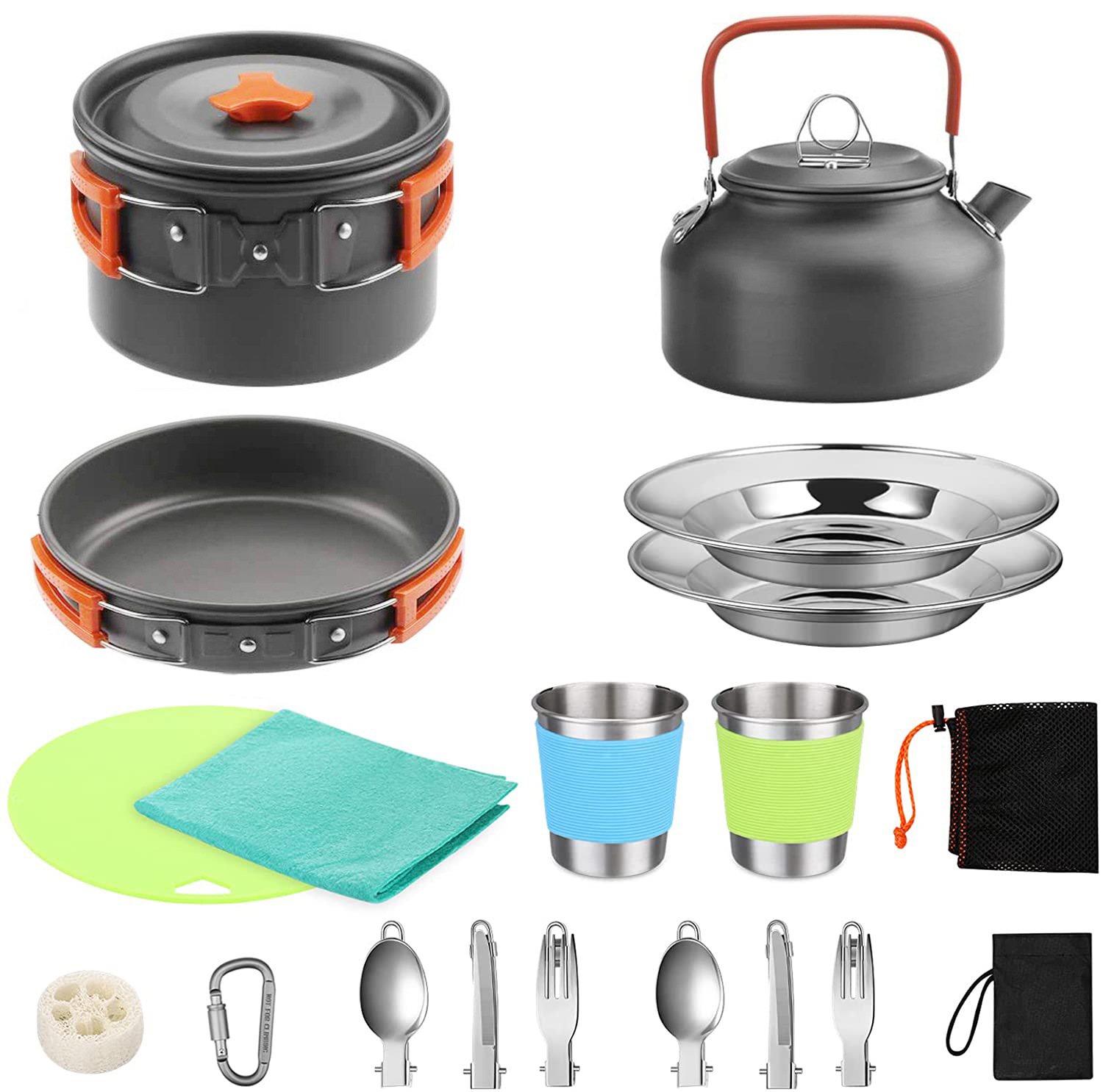 Camping Cooking Kettle - Juego Completo de Cocina para Acampar