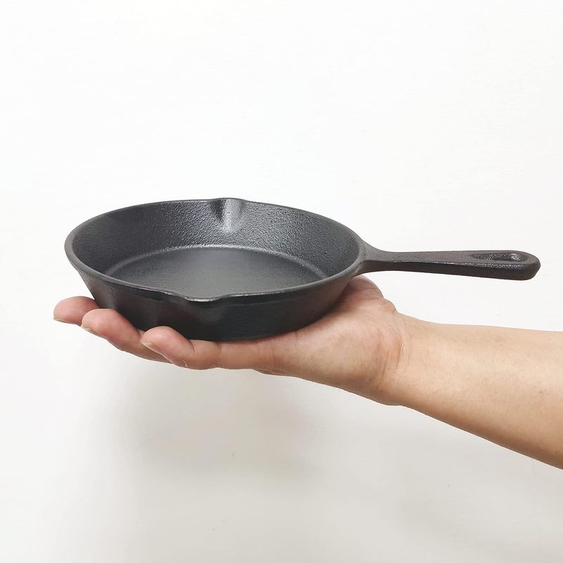 Camping Cooking Cast Iron - Sartén de hierro fundido de 6