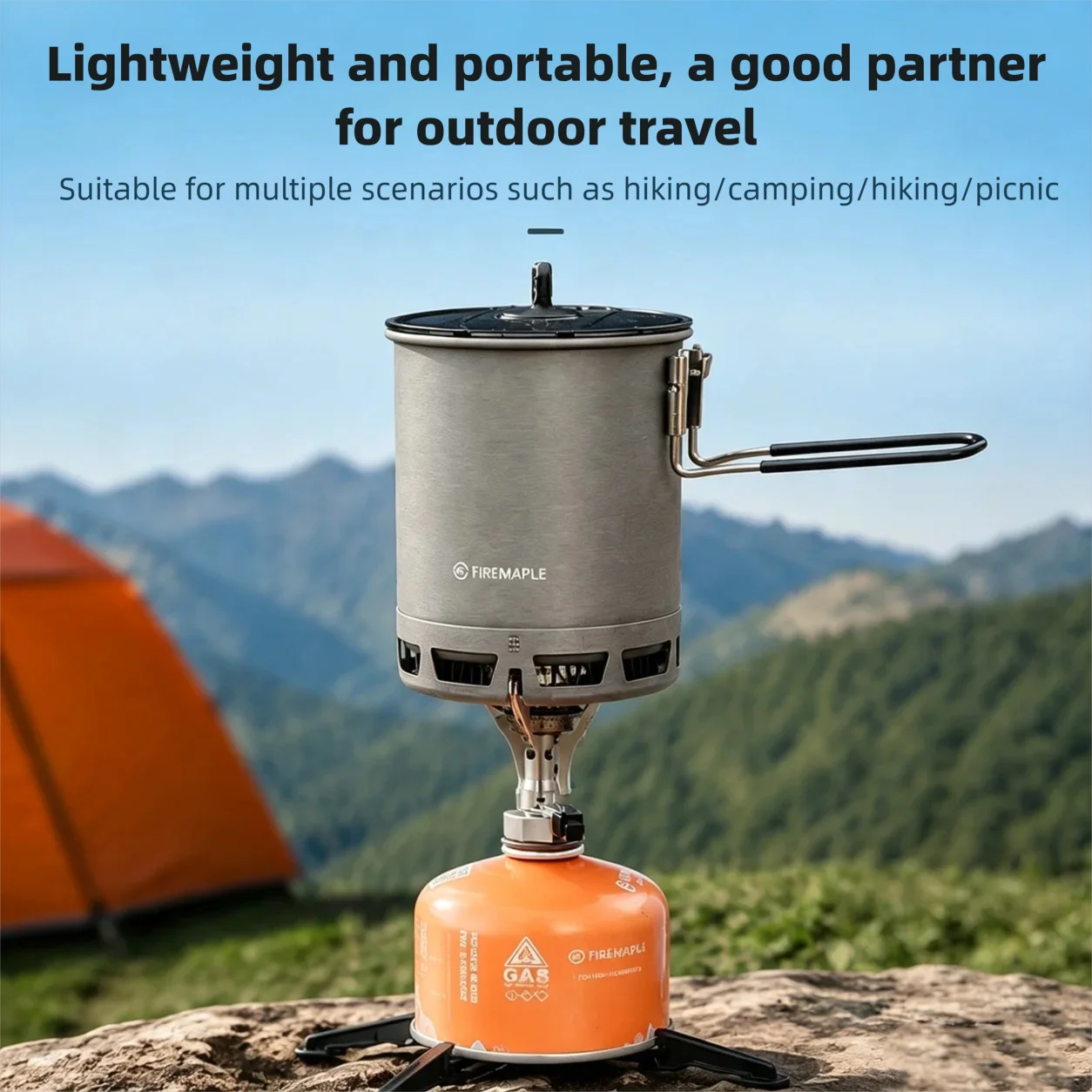 Camping Cooking One Pot - Juego de Utensilios de Cocina Ultraligeros