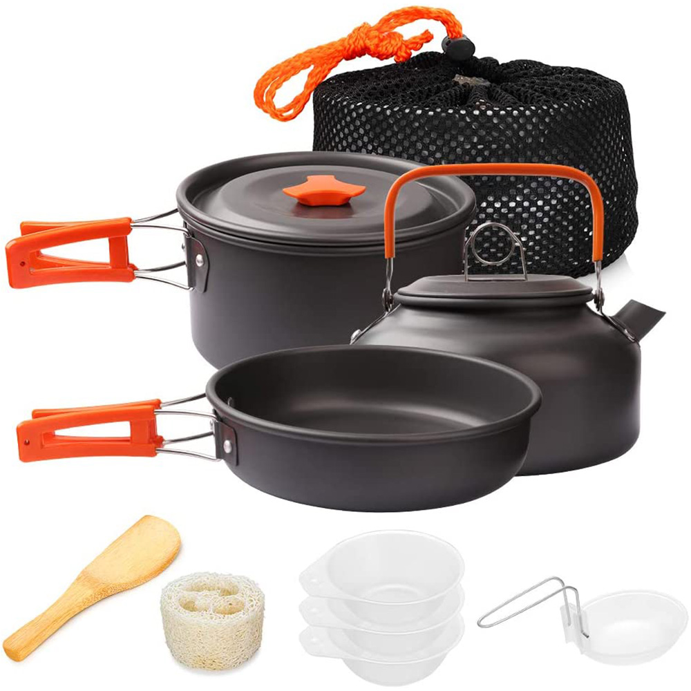 Camping Cooking Pots And Pans - 1 Uds./1 Juego de utensilios de