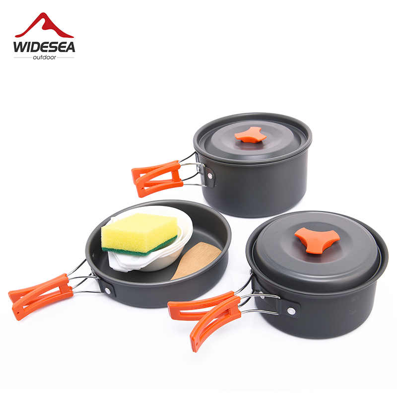 Camping Cooking Pots And Pans - Widesea-Juego de utensilios de cocina para