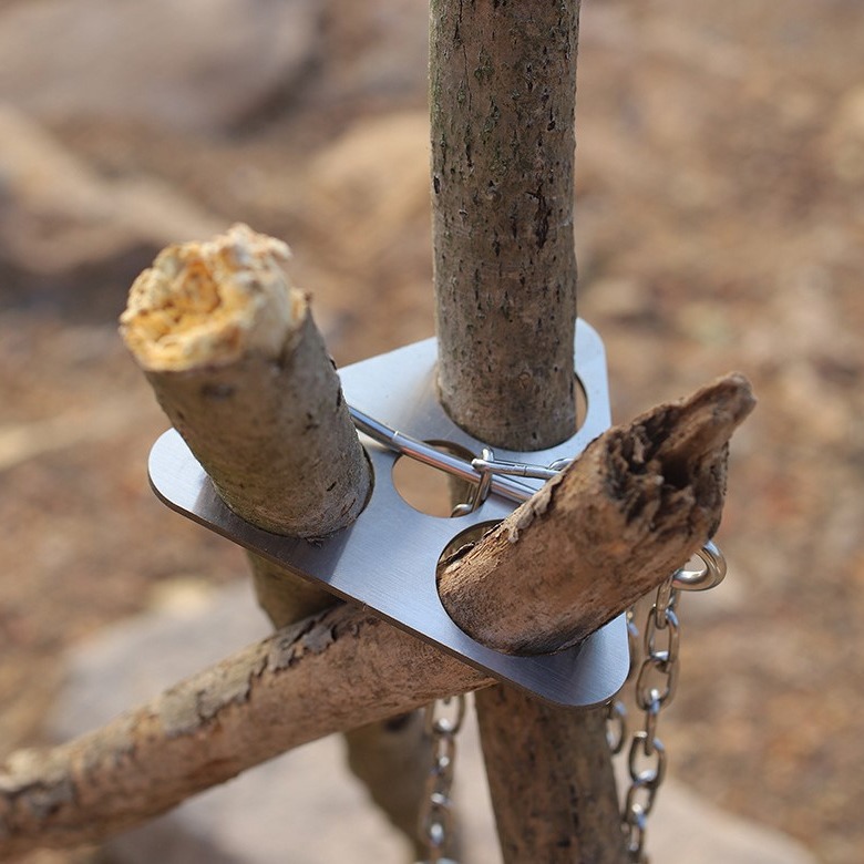 Camping Cooking Pots And Pans - Trípode de Acero Inoxidable para Camping,