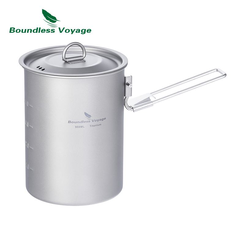 Camping Cooking Cup - Boundless Voyage-olla de titanio de 900ml,