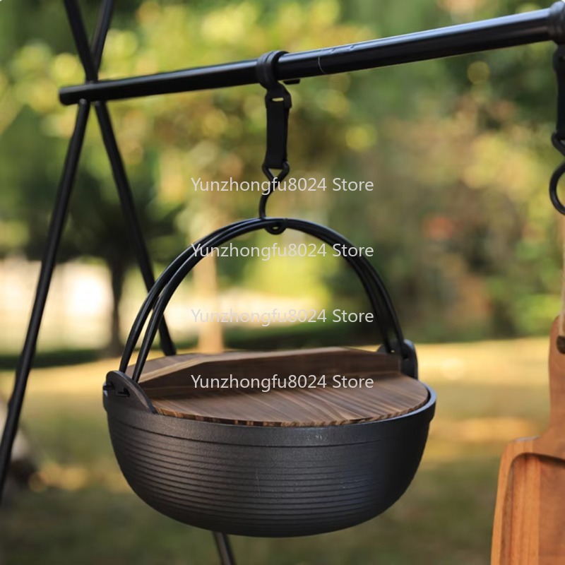 Camping Cooking Cast Iron - Olla para acampar al aire libre,