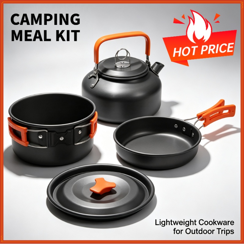 Camping Cooking Pots And Pans - Juego de cocina para acampar, utensilios