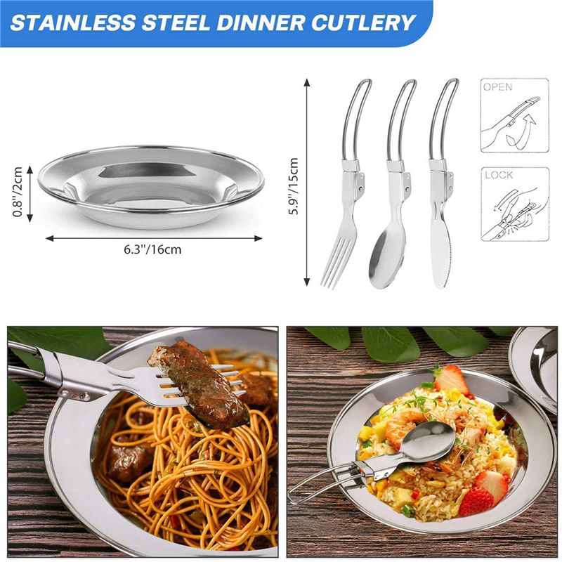 【COMPADORES】Utensilios de coci - Camping Cooking Pots And Pans reseña y precio