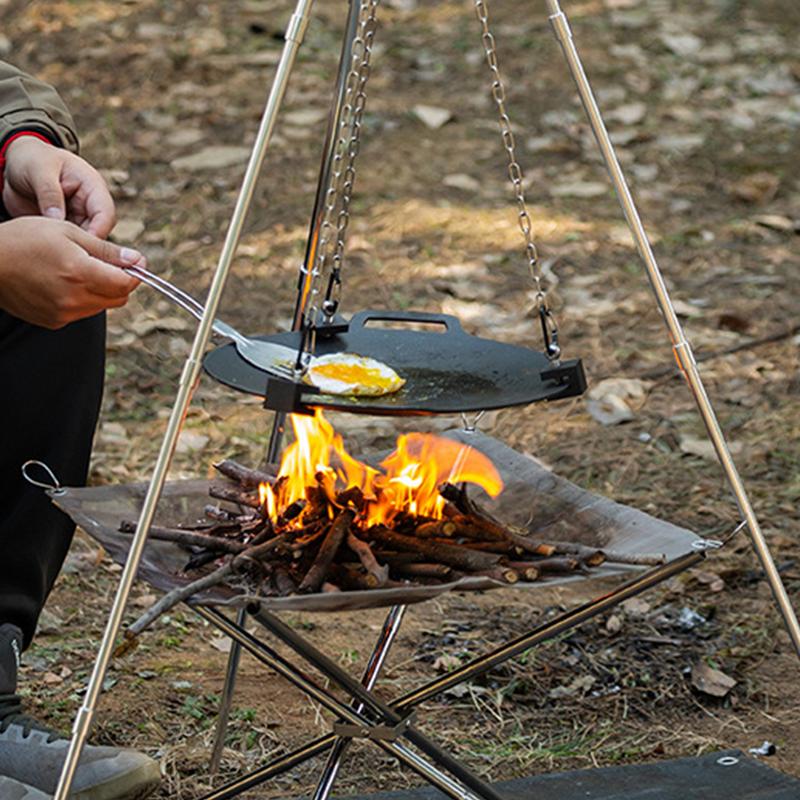 Trípode para fogatas al aire l - Camping Cooking One Pot reseña y precio