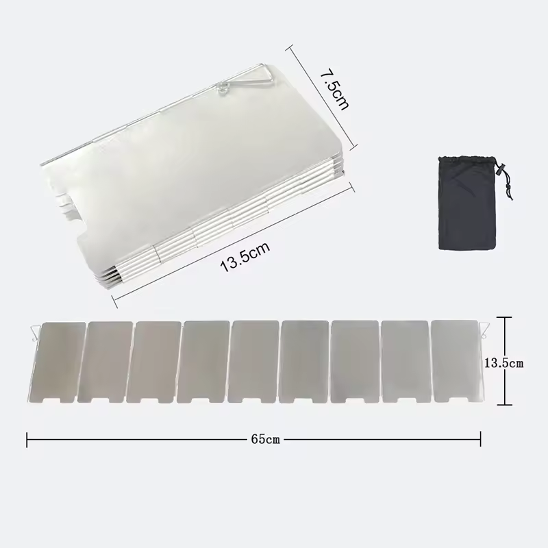 Estufa al aire libre protector - Camping Cooking Windshield reseña y precio