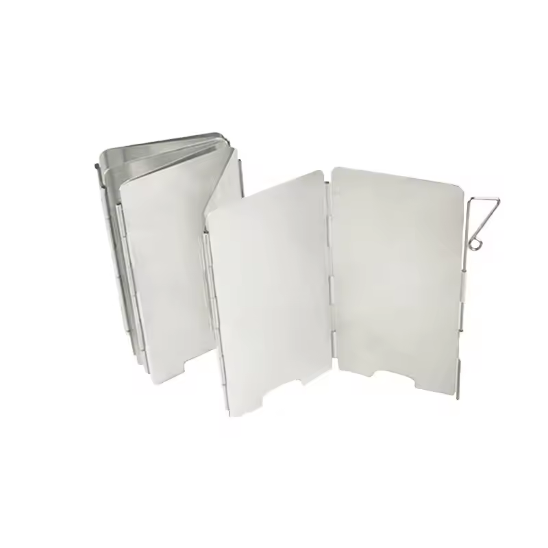 Estufa al aire libre protector - Camping Cooking Windshield reseña y precio