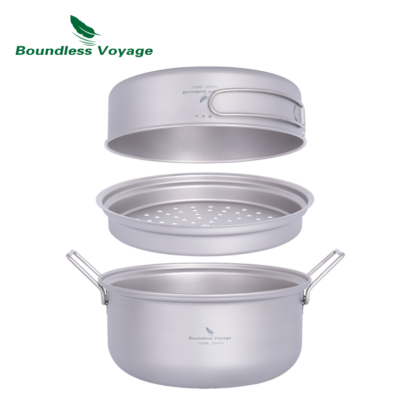 Olla de vapor de titanio Bound - Camping Cooking Pots And Pans reseña y precio