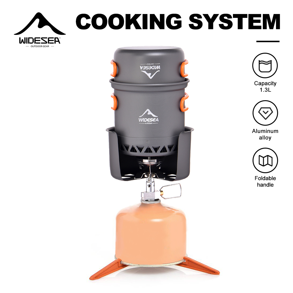 Widesea-Juego de estufa de Cam - Camping Cooking One Pot reseña y precio