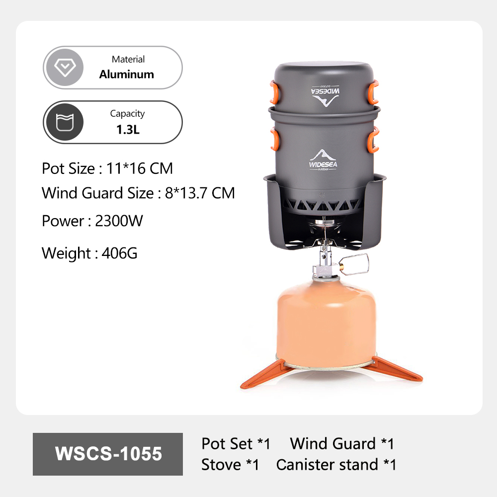 Widesea-Juego de estufa de Cam - Camping Cooking One Pot reseña y precio
