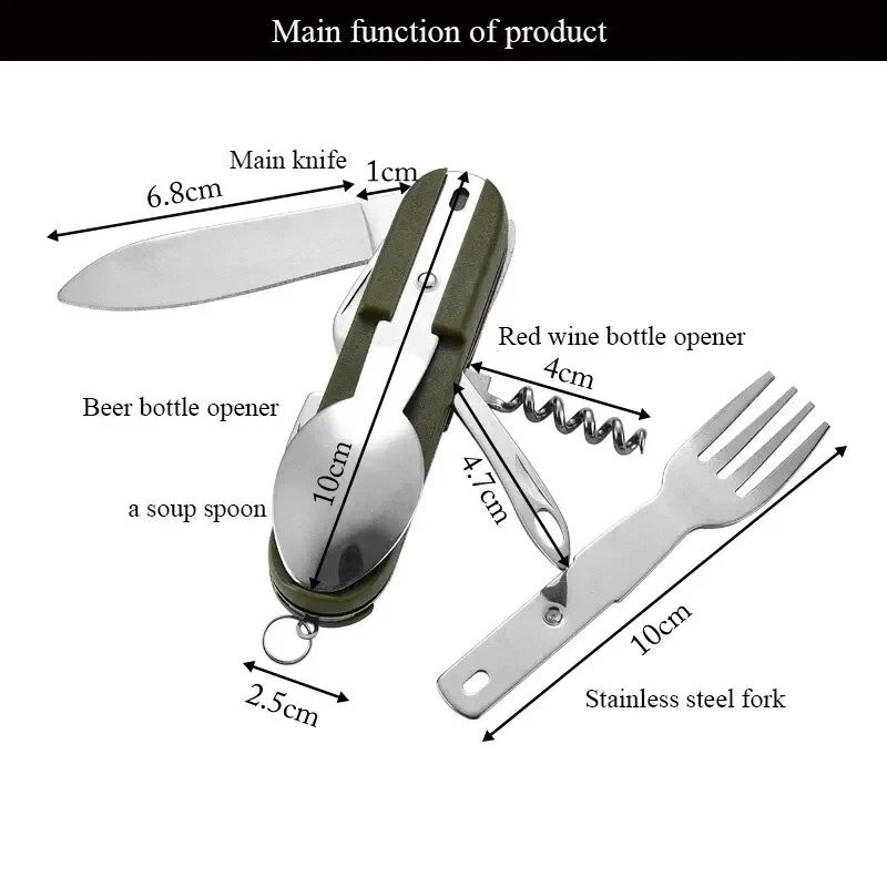 Juego de Cubiertos de Acero In - Camping Cooking Knife Set reseña y precio