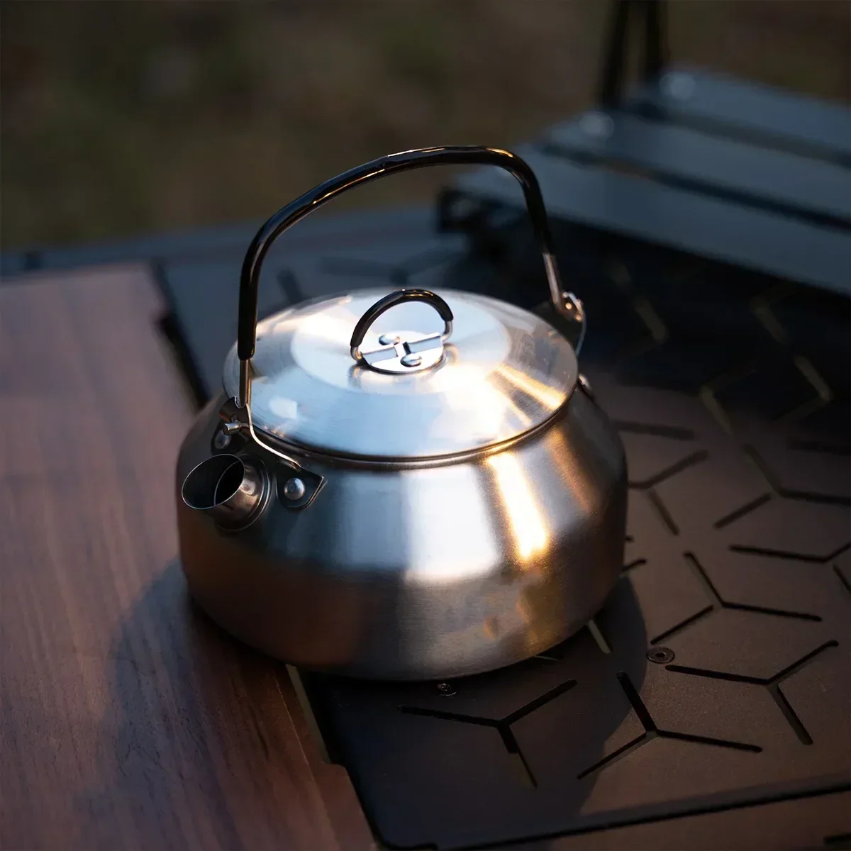 Hervidor de acero inoxidable d - Camping Cooking Kettle reseña y precio