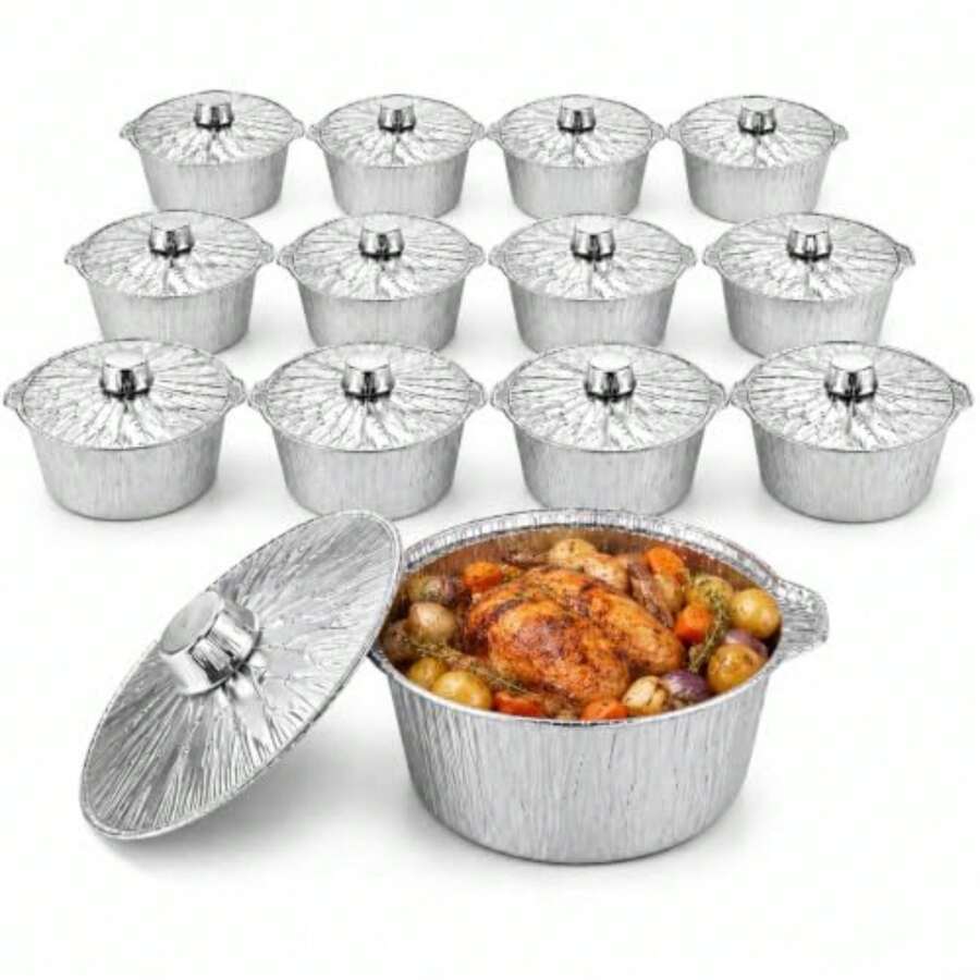 Paquete de 12 ollas desechable - Camping Cooking Pots And Pans reseña y precio