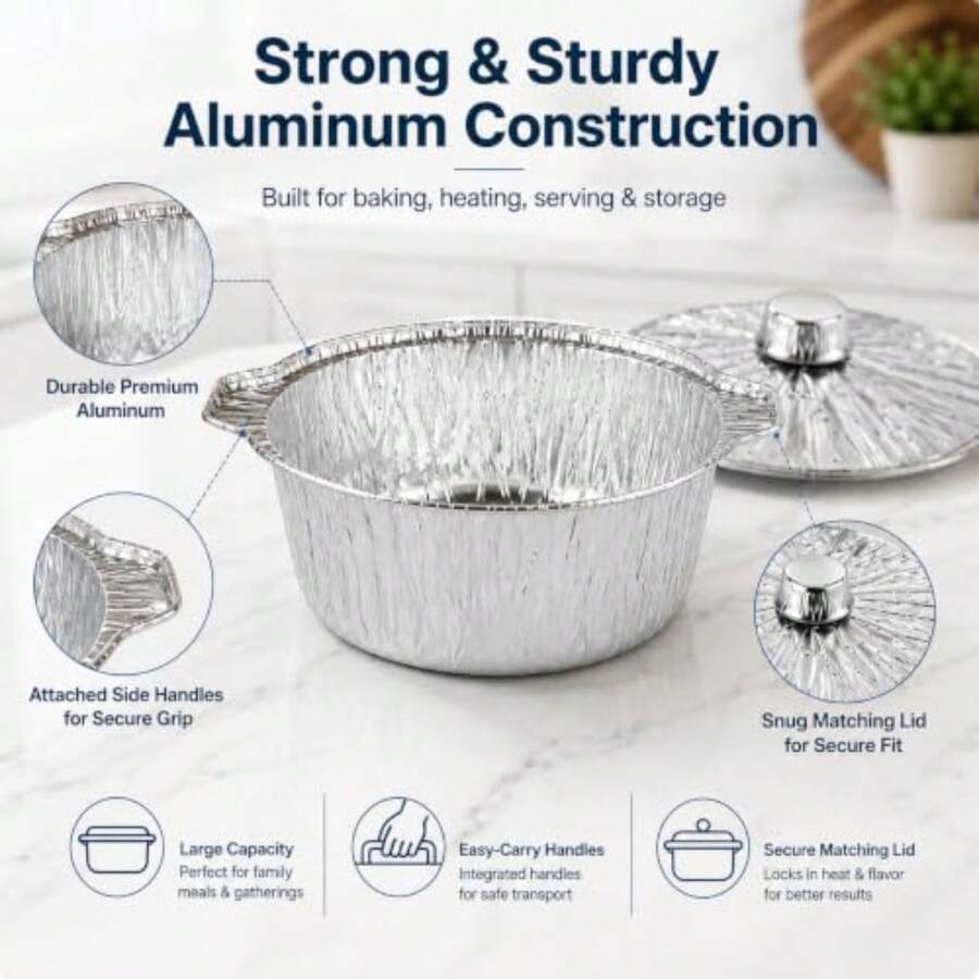 Paquete de 12 ollas desechable - Camping Cooking Pots And Pans reseña y precio