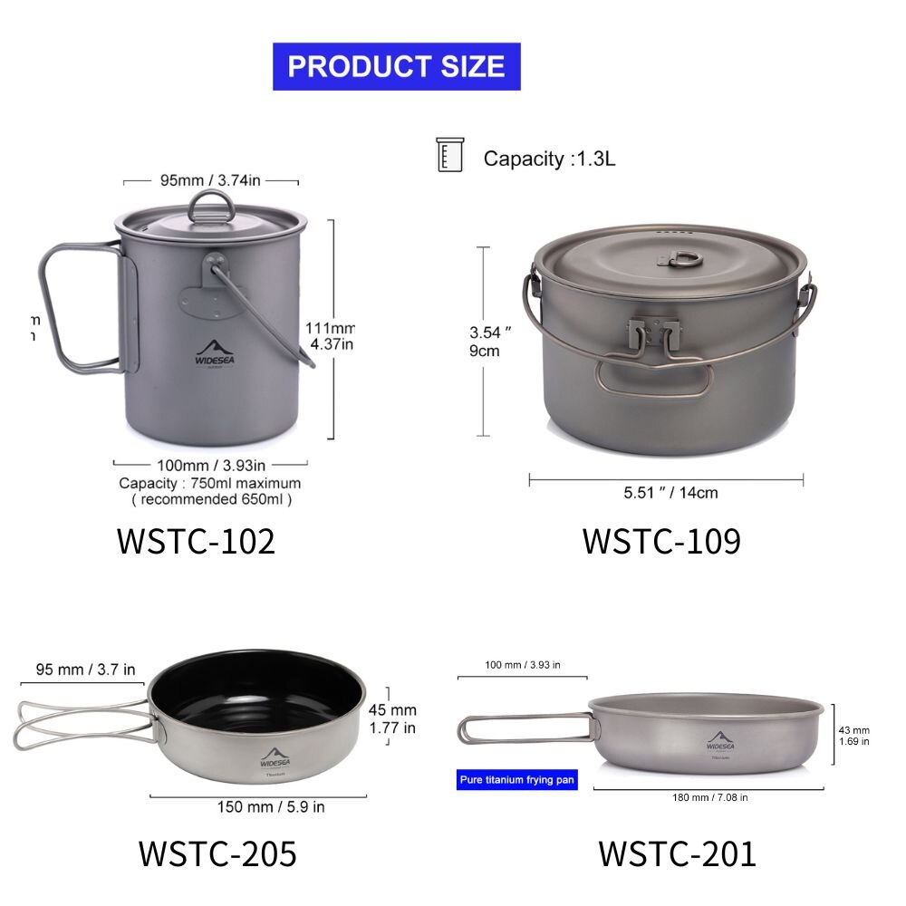 Widesea-vajilla para acampar,  - Camping Cooking Pots And Pans reseña y precio