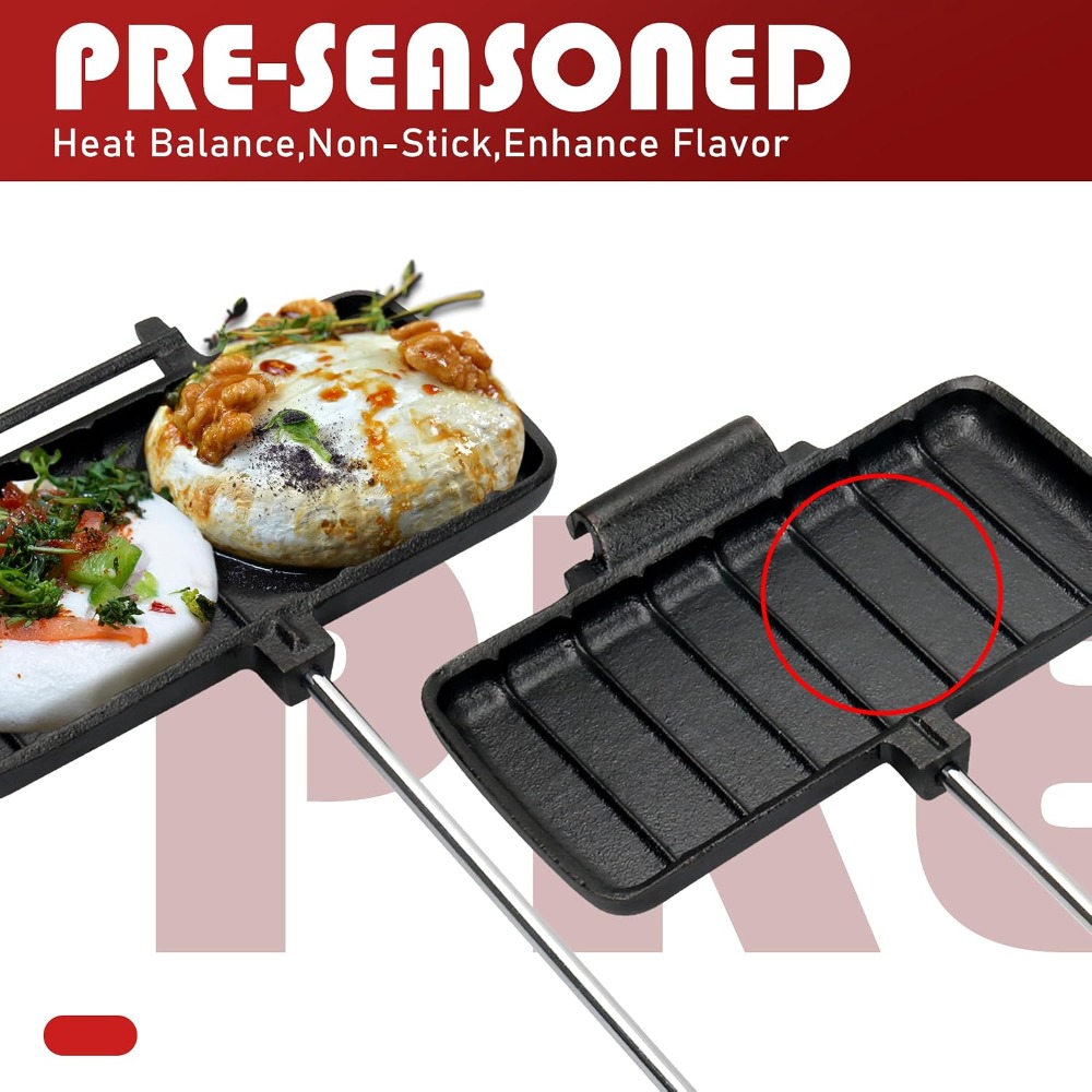 Planchas Dobles para Tarta de  - Camping Cooking Cast Iron reseña y precio