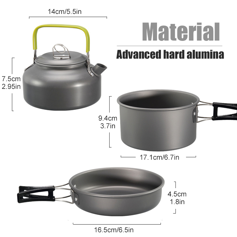 WESTTUNE-Kit de utensilios de  - Camping Cooking Pots And Pans reseña y precio