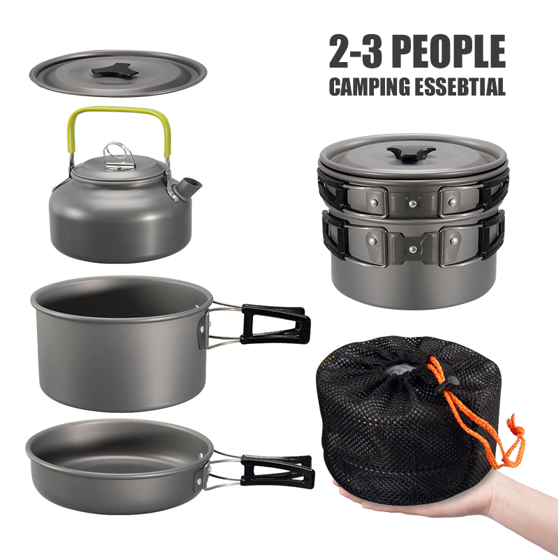 WESTTUNE-Kit de utensilios de  - Camping Cooking Pots And Pans reseña y precio