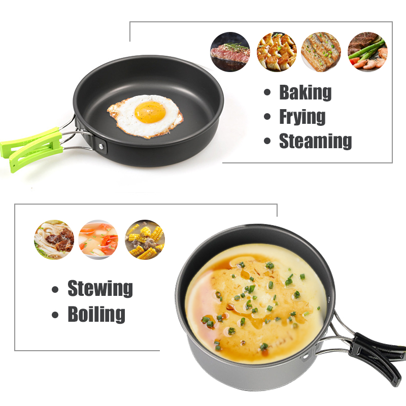 WESTTUNE-Kit de utensilios de  - Camping Cooking Pots And Pans reseña y precio