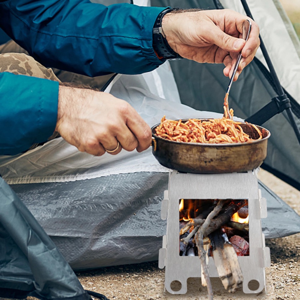 Horno de Camping, estufa de le - Camping Cooking Windshield reseña y precio