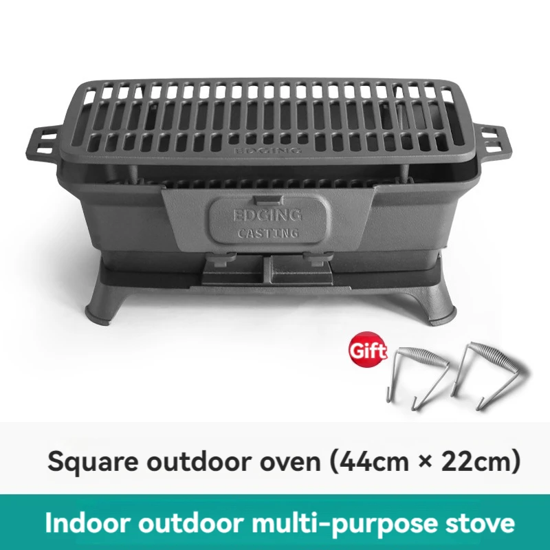 Estufa de carbón para barbacoa - Camping Cooking Cast Iron reseña y precio