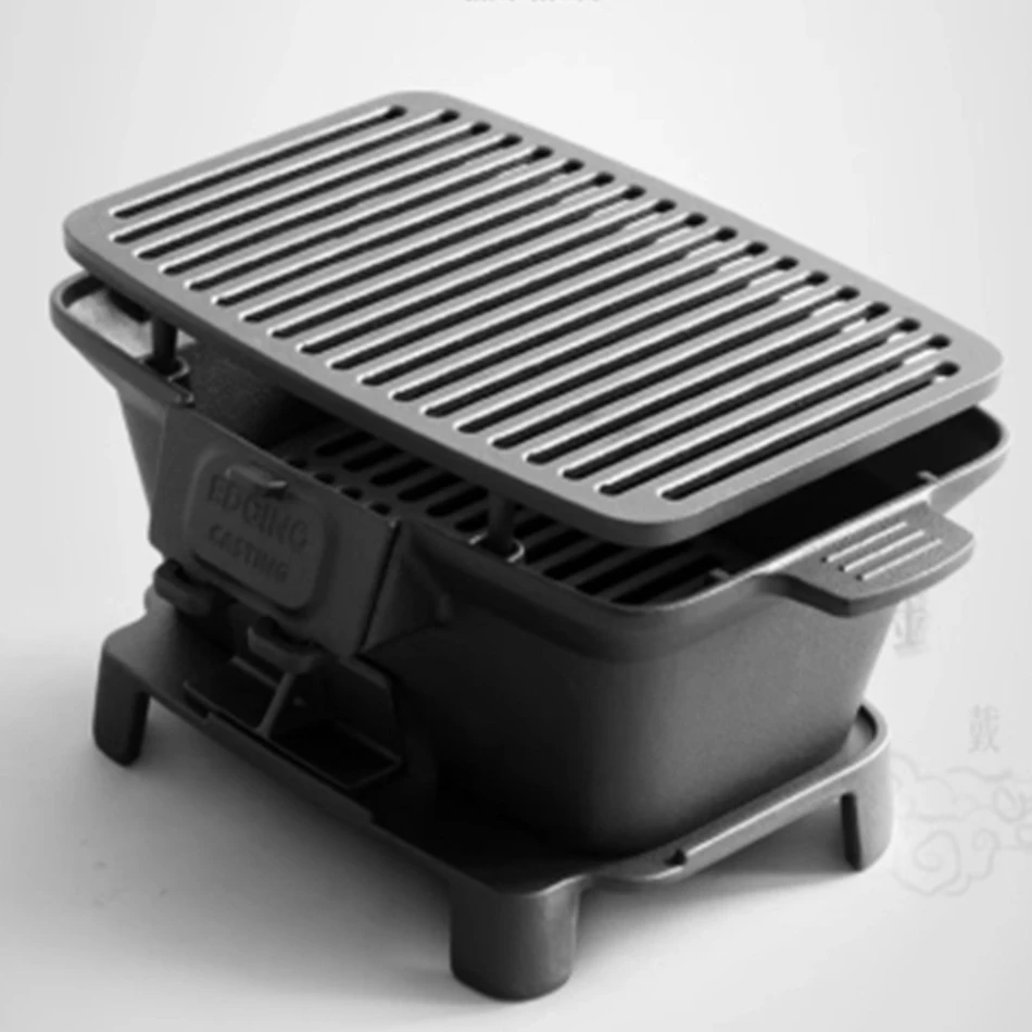 Estufa de carbón para barbacoa - Camping Cooking Cast Iron reseña y precio
