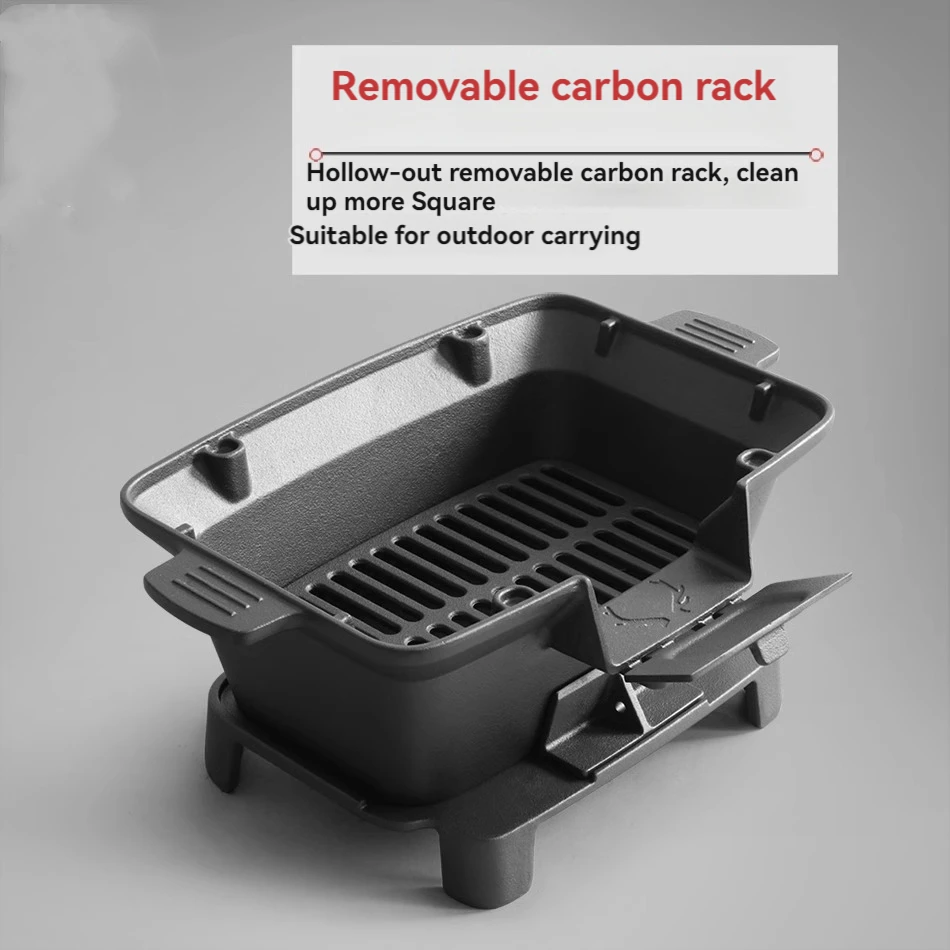 Estufa de carbón para barbacoa - Camping Cooking Cast Iron reseña y precio