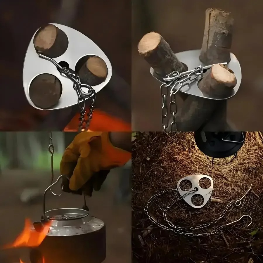 Trípode Portátil para Fogata d - Camping Cooking One Pot reseña y precio