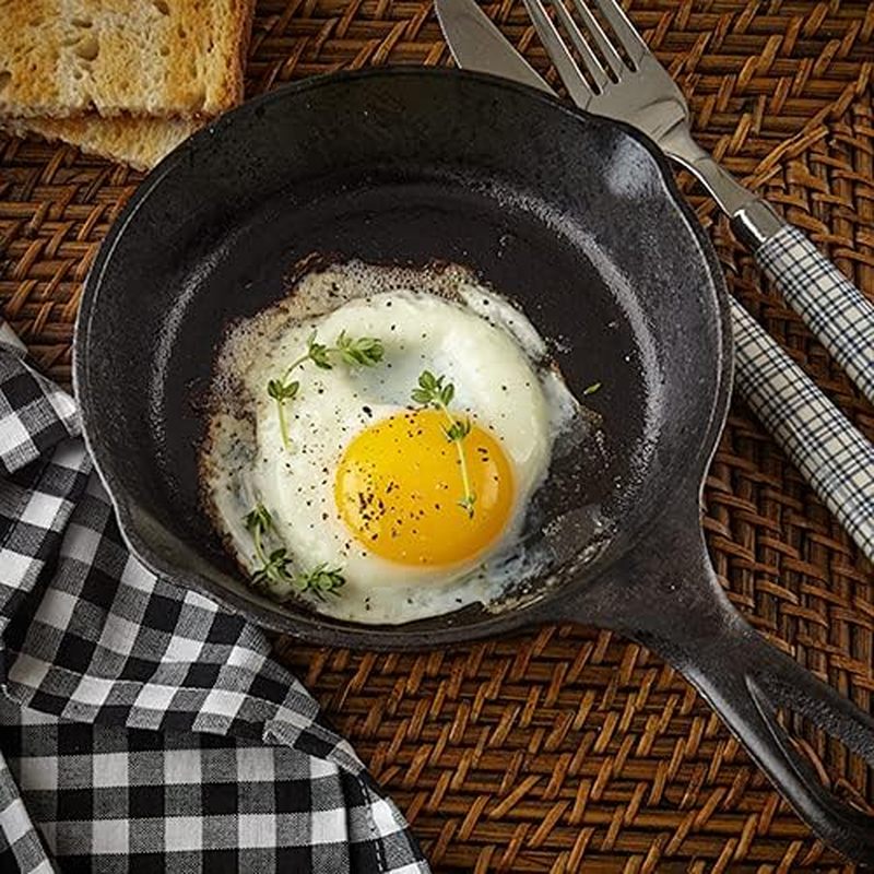 Sartén de hierro fundido de 6  - Camping Cooking Cast Iron reseña y precio