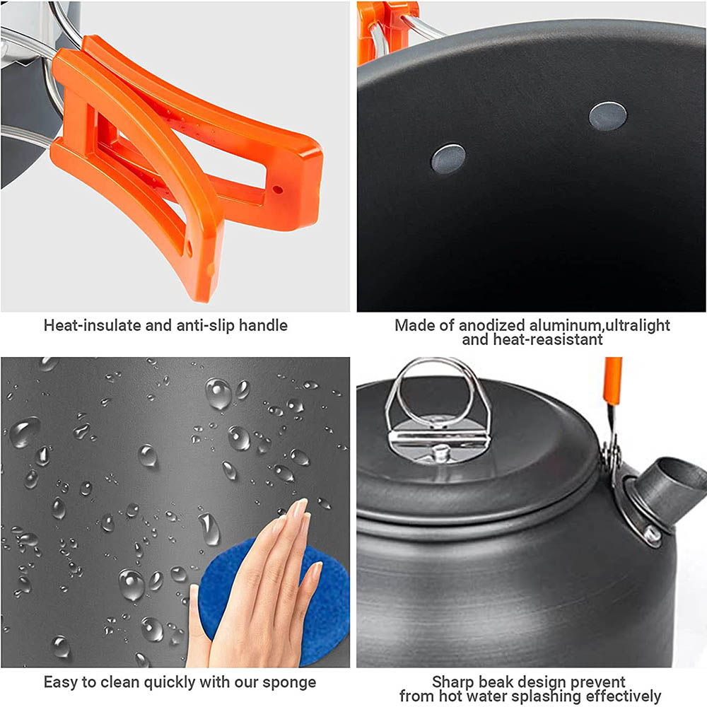 1 Uds./1 Juego de utensilios d - Camping Cooking Pots And Pans reseña y precio