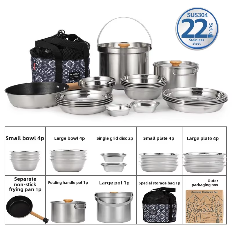 NOBANA, el más nuevo juego de  - Camping Cooking Pots And Pans reseña y precio