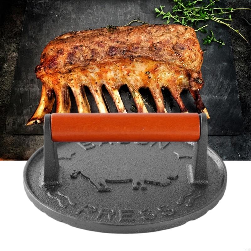 D0AD Pesada hamburguesas hierr - Camping Cooking Cast Iron reseña y precio
