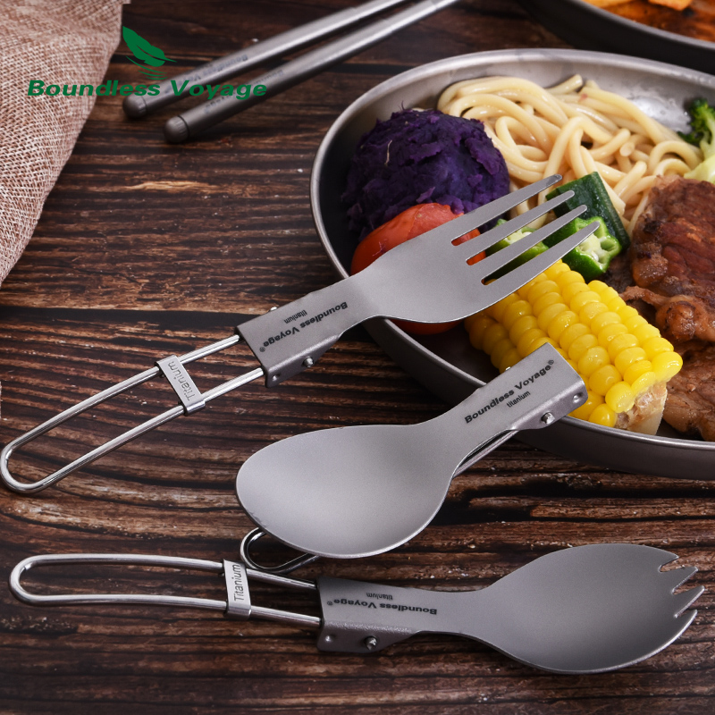 Cubiertos de titanio para acam - Camping Cooking Knife Set reseña y precio