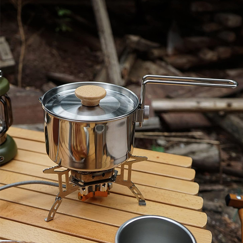 Tetera de acero inoxidable 304 - Camping Cooking Kettle reseña y precio