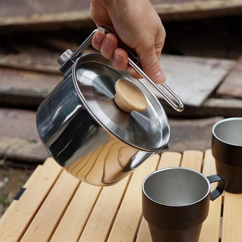 Tetera de acero inoxidable 304 - Camping Cooking Kettle reseña y precio