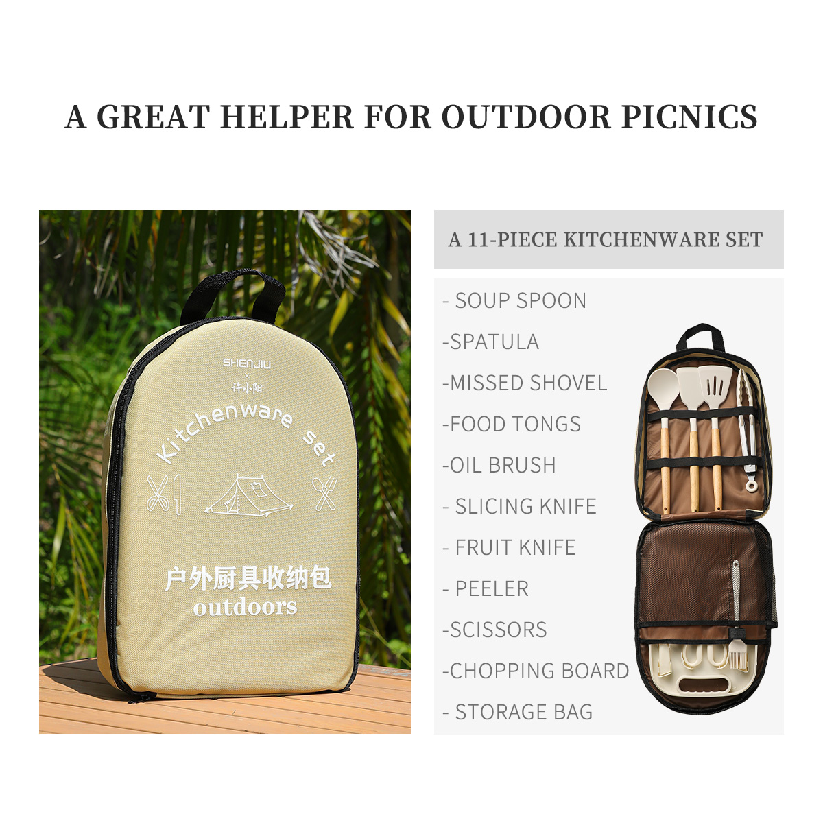 Juego de pícnic al aire libre  - Camping Cooking Knife Set reseña y precio